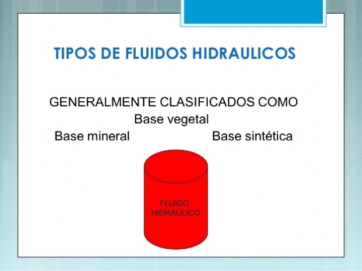 Tipos de Fluido Hidráulico